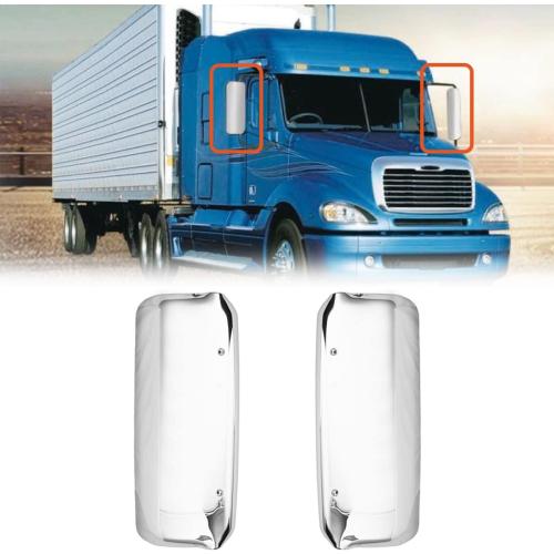 Door Mirror Cover for Freightliner Columbia, Driver and Passenger Side Chrome Housing Replacement SEPEY for Freightliner Columbia 2005-2015 Trucks, A Pair‼️only 1‼️