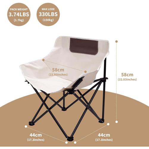 Portable Folding Chair for Sauna, Fast Folding Chair with Carry Bag and Side Pocket Chairs for Adults, Carry Chair for Camping, Tailgates, Beach, and Sports