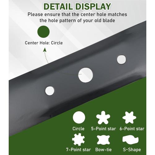 ELITEWILL GX20249 2Pcs Lawn Mower Blades Fit for 42 Inch John Deere L105 L110 L118 L100 L111 Scotts L1742 Mowers Lawn Mower Parts Replaces OEM #'s GX20433,GY20567,M128485, Black