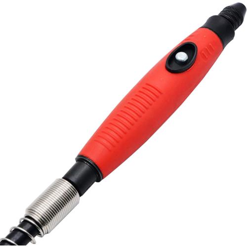 Flex Shaft Adapter Attachment, Flexible Drill Extension Cable Chuck Compatible for Dremel Rotary Grinder Woodworking Tools (Red)
