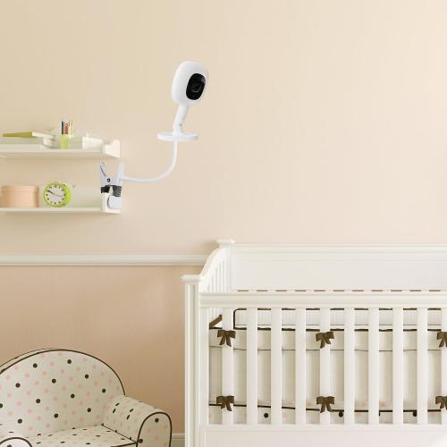 iTODOS Baby Monitor Mount Compatible with Nanit Pro Smart Baby Monitor & Flex Stand Baby Monitor, 8inches Flexible Arm Monitor Mount,Attach Your Baby Cam Wherever You Like-1pack (baby monitor not included)