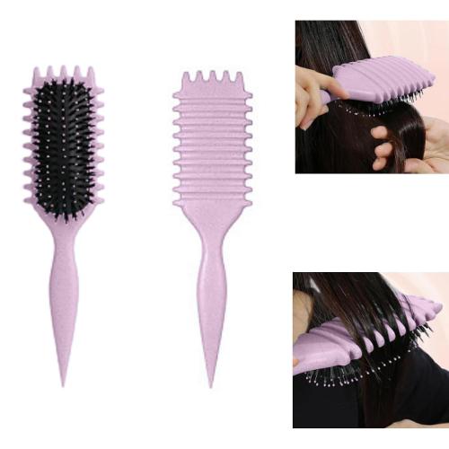 Purple 1 Piece Curl Defining Brush, Curly Hair Brush for Detangling Shaping and Defining Curls for Women, Men,Girl Or Boy Hair.