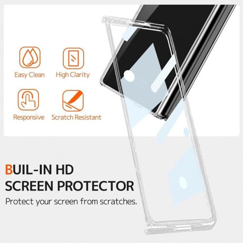 for Galaxy Z Fold 7 Case Compatible with MagSafe, Bulit-in Tempered Glass Screen Protector