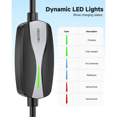 Level 1/2 Tesla Charger, 12A/16A, 25ft Extension Cable, Dual Voltage 240V NEMA 6-20 Plug & 120V NEMA 5-15 Adapter, NACS Connector, Portable Home Electric Car EV Charger for Tesla Models Y/X/3/S