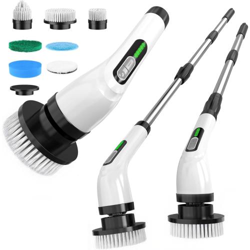 Electric Spin Scrubber for Cleaning Bathroom: Cordless Power Shower Scrubber - Electric Cleaning Brush for Tile Tub