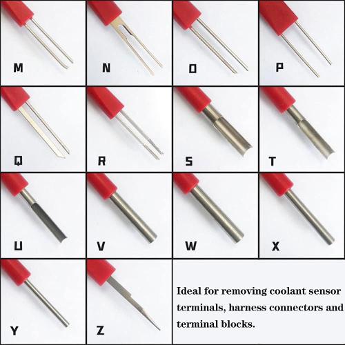 Terminal Removal Tool Kit，For Replaces Universal Vehicle Wire Harness Pin Connector Release Tool Set(26 PCS)