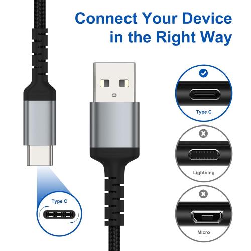 Umefly 1.5ft USB C Cable, Braided USB 2.0 Type A to Type C Charging Cord, 18 Inches, Compatible with iPhone 15 Pro/Max, Samsung Galaxy S23 Ultra, Google Pixel, Short USB C Cable for Car