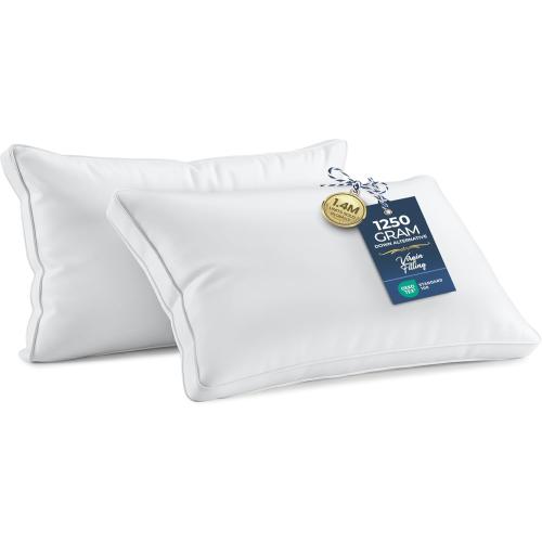 Utopia Bedding Bed Pillows for Sleeping King Size (White), Set of 2, Soft & Fluffy Pillow with Down Alternative Filling, Cooling, Hotel Quality, Gusseted Pillow for Back, Stomach or Side Sleepers