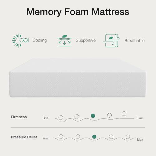 Novilla Twin Mattress, 6 Inch Twin Bed Mattress for Kids, Gel Memory Foam Mattresses for Cooling Night Sleep & Pressure Relief, CertiPUR-US Certified