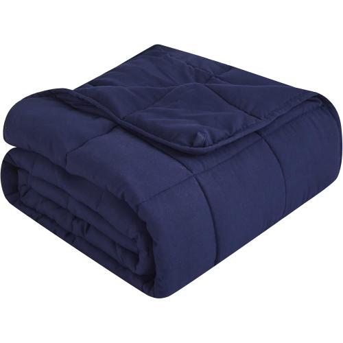 Size Queen Color Blue Topcee Weighted Blanket for Adults (20 lbs, 60 x 80) Queen Size Soft Cooling Heavy Blanket Sleeping, Apply to 190-210 lbs Body, Thick Breathable Blanket with Glass Bead, Easy Care
