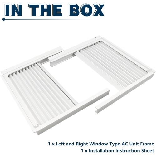 Window Air Conditioner Side Panels with Frame,Window AC Side Panels Insulation Curtain Kit,Fits for Most 5000BTU Window AC Units
