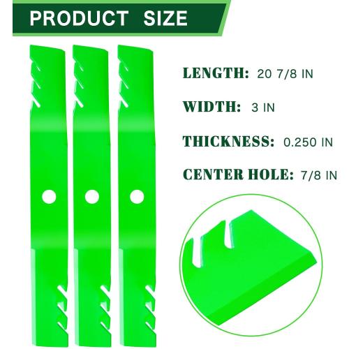 60 Inch Mower Blades Fit for John Deere 7-Iron Z950r z951r 1025r Z930m Z950m 950m 930m Z757 Z665 Lawn Mower Replaces OEM John Deere TCU15881 M128485 M131958 M144196 M163983