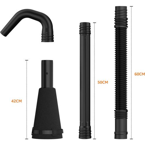 Black 11 ft Sealegend Universal Leaf Blower Gutter Attachment for Gutter Cleaning, Gutter Cleaning Tools from Ground with Suppotive Structure and Telescopic Hose All-Round Cleaning