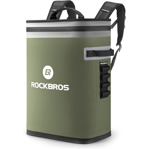 ROCKBROS Backpack Cooler Leak-Proof Soft Sided Cooler Waterproof Insulated Backpack Cooler Bag 36 Can Soft Cooler for Camping Fishing Party Outdoor Adventure Picnic