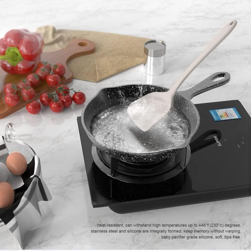 COLOR BLACK ❗❗AOTHOD Silicone Cooking Utensils Set - 446°F Heat Resistant Kitchen Utensils,Turner Tongs,Spatula,Spoon,Brush,Whisk,Kitchen Utensil Gadgets Tools Set for Nonstick Cookware,Dishwasher Safe (BPA Free)