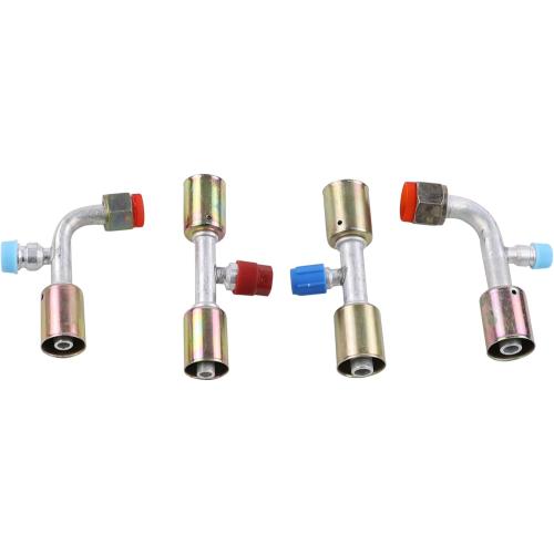 25PCS Air Conditioning Hose and Fitting Kit Includes 6.5ft #6#8#10 AC Hoses and #6#8#10 AC Fittings