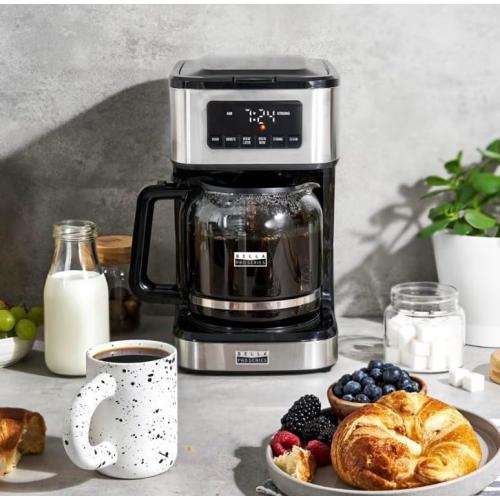 Bella Pro Series - 12-Cup Programmable Coffee Maker - Stainless Steel