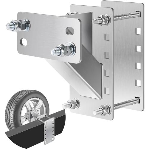 GADFISH Stainless Steel Spare Tire Carrier, Upgrade Spare Tire Mount Trailer Carrier Bracket, Fits 4 & 5 & 6 Lugs Trailer Wheels on 4, 4.5, 4.75, 5 and 5.5 Bolt Patterns, Holds up to 150 Lbs