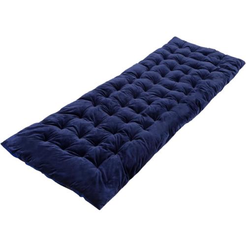 REDCAMP Extra Thick Folding Sleeping Cot Pads, Comfortable Soft Velvet Cotton Camping Cot Mattress Pad for Hiking, Backpacking, Blue 75x28