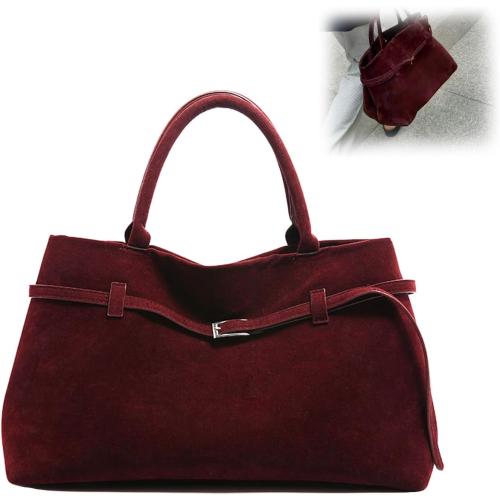 Faux Suede Bags for Women Slouchy Hobo Bag Large Suede Tote Bag Bucket Handbag Retro Purse Vintage Shoulder Satchel Bag