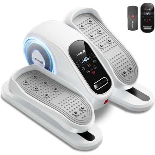 Under Desk Elliptical Machine, Ellipse Leg Exerciser for Seniors, Quiet & Portable Electric Seated Eclipse Exercise Training Machine with Remote, 12 Speeds & Mute Function, Manual & Auto Mode