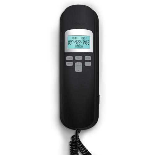 VTech CD1113 Corded Phone for Home Office - Easy-to-Use Telephone with Caller ID/Call Waiting, 13 Speed Dial Keys, No AC Power Required, Flash, Volume Control, Hearing Aid Compatible,Wall-mount, Black