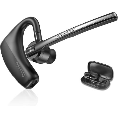Conambo Bluetooth Headset 5.2 with CVC8.0 Dual Mic Noise Cancelling Bluetooth Earpiece 16Hrs Talktime Wireless Headset for Truck Driver iPhone Android Cell Phones