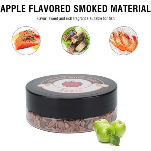 Wood Chips 4 Pack for Smoking Gun, Hand-held Smoke Gun Smoker Infuser, Sawdust for Smoked Drinks, Food, Cocktails, Cheese, Desserts (Apple, Cherry, Hickory, Oak)