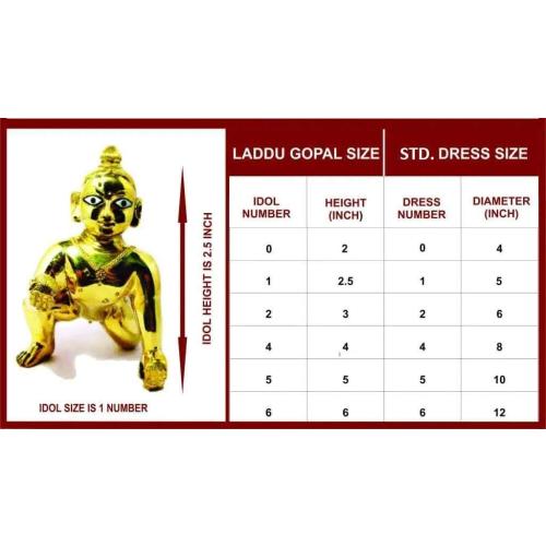 Esplanade Ladoo Gopal Poshak | God Dress | Bhagwaan Ki Poshaak | Dev Vastra - (Set of 6)