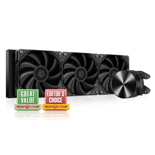 Size 360mm Color Black ID-COOLING FX360 PRO Liquid CPU Cooler for Desktop - 360mm AIO Cooler, 3 x 120mm High-efficient Fans, Special CD Pattern Pump Header, Intel & AMD Compatible