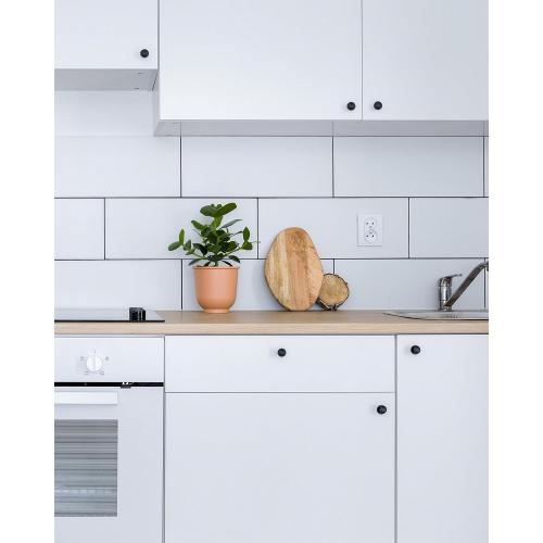 20 Pack Black Self-Adhesive Cabinet Knobs, Self-Stick Hardware Kitchen Cabinet Handles, No-Punch Peel and Stick Drawer Knobs for Refrigerators, Dressers, Windows, Closets