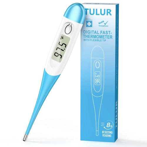 Thermometer for Adults and Kids with 8 Seconds Fast Accurate Reading, Acctrate & Safe-Baby Thermometer for Oral, Rectal or Under Arm Use, Large LCD Display with Fever Alarm
