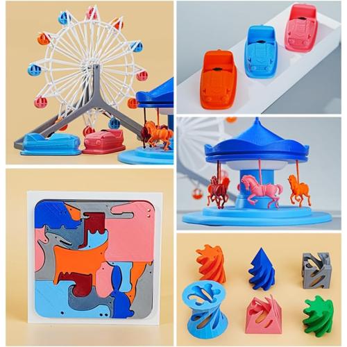 Size 1.75 Color Black White Red and Blue  PLA Filament 1.75mm Bundle 4Kg, Hyper RFID 3D Printer Filament, High Speed 30-600mm/s, 4 Pack 1Kg Spool(2.2lbs) Multi-Color PLA, Fits for Most 3D Printers (Black,White,Red,Blue)