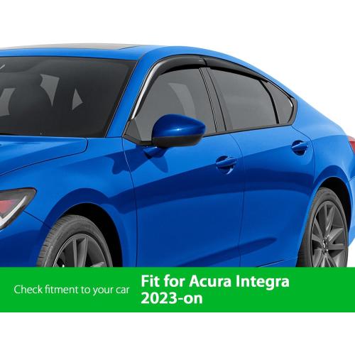 Goodyear Shatterproof Window Deflectors for Acura Integra 2023-2026 Hatchback, Tape-on Rain Guards, Window Visors, Vent Deflector Visor, Car Accessories, 4 pcs. - GY008402