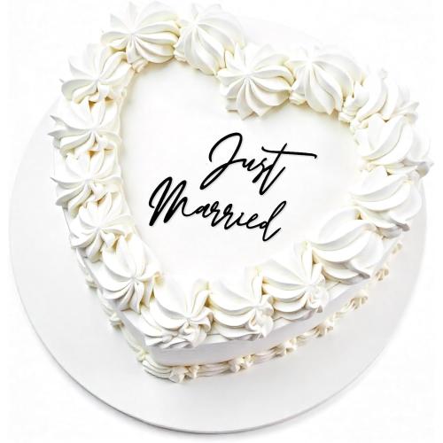 Just Married Cake Topper for Engaged Wedding Bridal Shower Decor