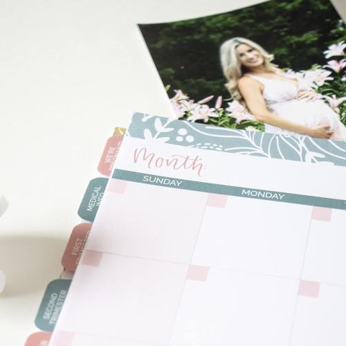 bloom daily planners New Pregnancy and Baby's First Year Calendar Planner & Keepsake Journal with Stickers - Hardcover Scrapbook Memory Book Organizer - (Undated) 8” x 10 - The Story of You