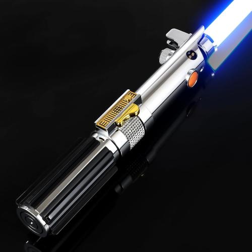 Pixel Dueling Lightsaber, Motion Control 39 Sets Sound Effects and 12 Colors Change, Smooth Swing Metal Handle Light Saber for Adults, Boys Cosplay Gifts (Pixel)
