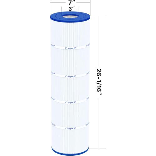 Cryspool® 07077 Filter Compatible with CCP420, Clean and Clear Plus 420, PCC105-PAK4, R173576, 570-0425-07, C-7471, 178584, 817-0106, FC-6470, 4×105 Sq. Ft Pool Filter Cartridges, 4 Pack