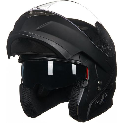 ILM Bluetooth Integrated Modular Flip up Full Face Motorcycle Helmet Sun Shield Mp3 Intercom Model 953/953 PRO
