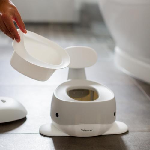Kindsgut Whale Potty Training Toilet, Light Grey | Child Friendly, Discreet Colors, Potty Training