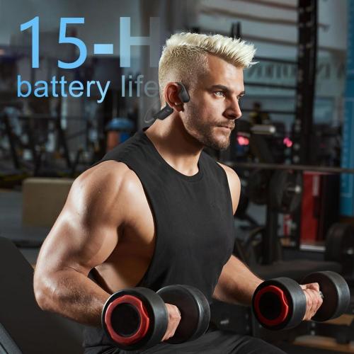 Bone Conduction Headphones, Open Ear Bluetooth 5.4 Headset with Mic