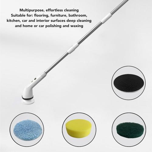 Electric Spin Scrubber for Cleaning, High Speed Motor, Cordless Cleaning Brush, Detachable Handle, Metal Extension Pole, Easy to Clean, for Floors, Furniture, Bathrooms, Kitchens