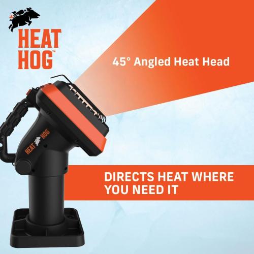 Heat Hog 4,000 BTU Portable Propane Radiant Space Heater, Indoor, Outdoor, Garage, Camping, Outdoor Sports, Boating, RVs, Angled Design, Gas Powered