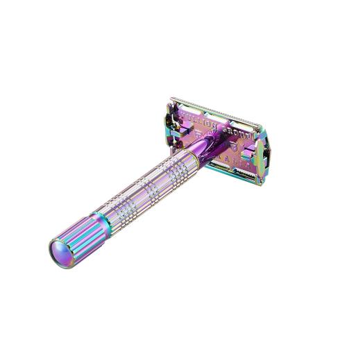 VIKINGS BLADE Safety Razor for Women   5 Swedish Steel Blades. Quick Release Head, Double Edge. Smooth, Reusable, Recyclable (Model: Psyche)