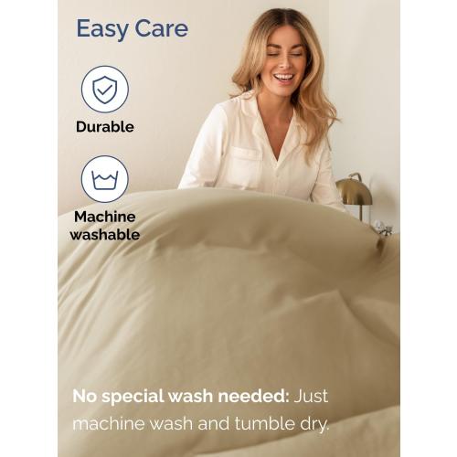 Extra Deep Queen Sheet Set - 6 Piece Breathable and Cooling Sheets - Hotel Luxury Bed Sheets Set - Easy & Secure Fit - Soft, Wrinkle Free and Comfy Sheets Set - Beige Sheet Set with Extra Deep Pockets