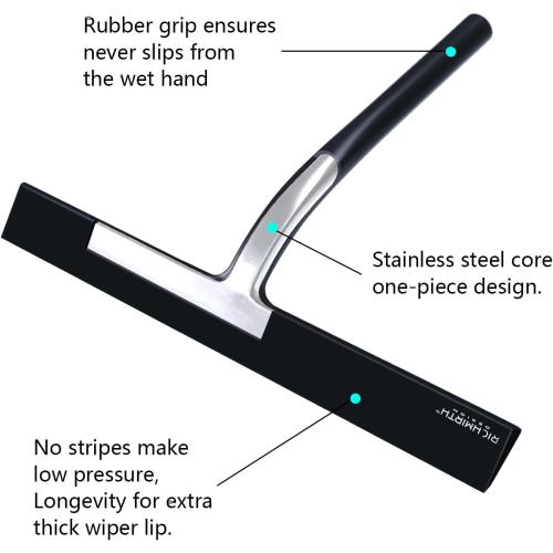 Silicone Rubber Blade & Hook Shower Window Squeegee 11 in Width Silicone Car Squeegee Bathroom Squeegee for Shower Squeegee for Shower Doors Car Window