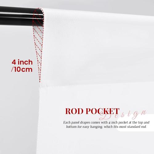 4 Panel White Ceiling Drapes - Premium Polyester Wedding Arch Draping Fabric - 5ft x 10ft - Decorations for Party, Ceremony, Stage (still in packaging)