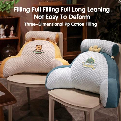 Color Blue Reading Pillow for Kid Or Adult Detachable Neck Roll with Arms Standard Bed Pillows Back Support Chair Pillow Bed Rest Pillow for Sitting in Bed Reading Watching TV