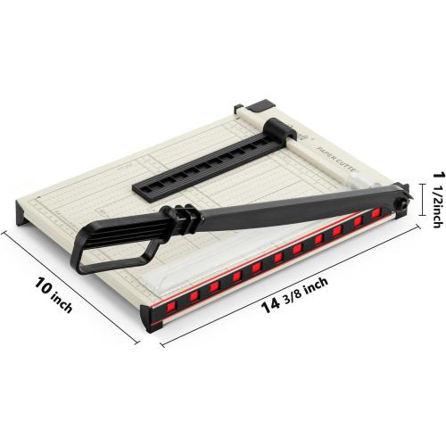Ecraft 12 Guillotine Paper Cutter：Paper Trimmer Accurate Cutting with Safety Guard,15 Sheets Capacity,Magnetic Guide,Heavy Duty Metal Base, Perfect for Cardstock,Cardboard,Vinyl,Crafts & Photos