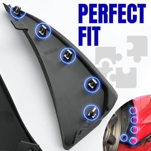 4PCS Front & Rear Mud Flaps,Carbon Fiber Pattern Splash Guards Wheels Rock Mudguards Mudflap Fender for Corvette C8 Stingary Z51 Convertible/HTC 2020 ,Replace OEM #84263453 84263457